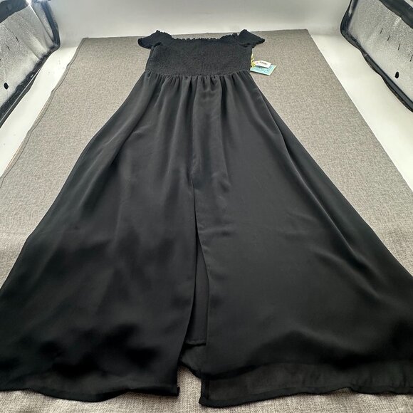 NEW Cece Off the Shoulder Dress Black Smocked Medium Lined Mesh Maxi Long Dress - Picture 6 of 13